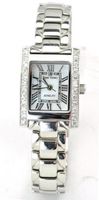 Royal Crown 6306 Jewelry Waterproof Silvery Rectangle Dial Stainless Steel es for Woman
