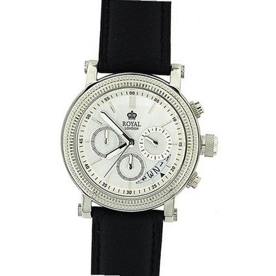 Royal London Gents Analogue Chronograph/Date Black Leather Strap 41095-01