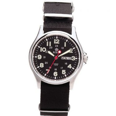 Royal London Gents Calendar Black Dial & Black Nylon Strap 41018-08