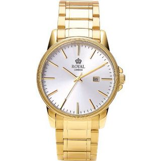 Royal London Gents Calendar Gold Plated Stainless Steel Strap 41198-06