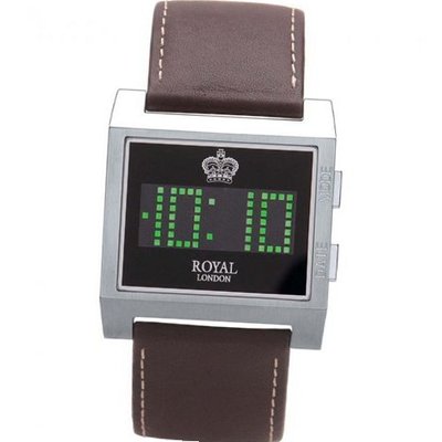 Royal London Gents Digital Calendar Dial 'The Ace' Leather Strap 41057-02