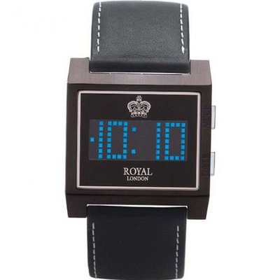 Royal London Gents Digital Calendar Dial 'The Ace' Leather Strap 41057-03