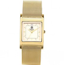 Royal London Ladies Gold Plate Stainless Steel Mesh Bracelet Strap 21171-02