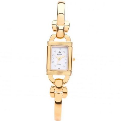 Royal London Ladies MOP Gold Plate Stainless Steel Bracelet Strap 21162-02