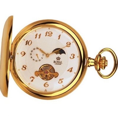 Royal London Mechanical Gold Tone Gents Pocket 90006-02