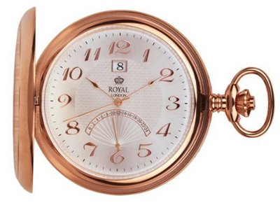 Royal London Pvd Rose Plated Hunter Gents Pocket 90011-01