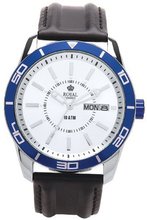 Royal London Quartz with Silver Dial Analogue Display and Black Leather Strap 41084-02