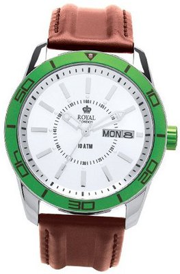 Royal London Quartz with Silver Dial Analogue Display and Brown Leather Strap 41084-03