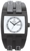 Royal London Quartz with White Dial Analogue Display and Black Leather Strap 40124-04