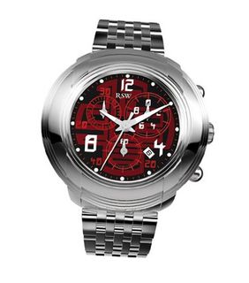 RSW 4130.BS.S0.14.00 Volante Chronograph Polished Stainless-Steel Red Chronograph Date