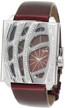 RSW 6020.BS.L4.4.D1 Wonderland Rectangular Maroon Dial Patent Leather Diamond