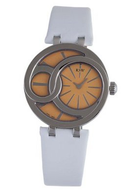 RSW 6025.BS.L2.8.00 Wonderland Round Orange Dial White Patent Leather