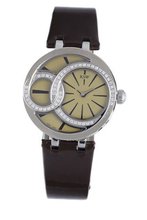RSW 6025.BS.L9.9.D1 Wonderland Round Golden Dial Diamond Brown Patent Leather