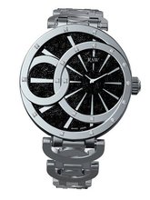 RSW 6025.BS.S0.1.D0 Wonderland Round Stainless-Steel Diamond Black Dial Bracelet