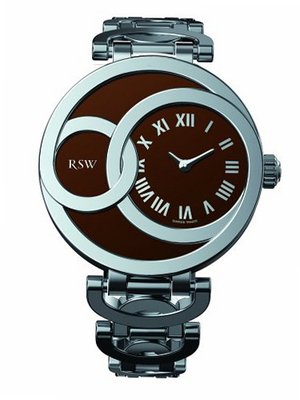 RSW 6025.BS.S0.92.00 Wonderland Round Stainless-Steel Brown Dial Roman Numerals