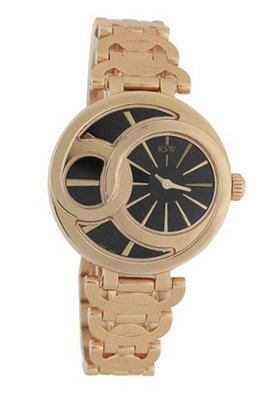 RSW 6025.PP.PP.1.00 Wonderland Round Rose Gold Pvd Black Dial Steel
