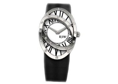 RSW 6960.BS.TS1.22.D1 Loop Black Satin Diamond Roman Numerals