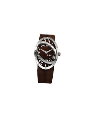 RSW 6960.BS.TS9.92.D1 Loop Diamond Roman Numerals Brown Satin