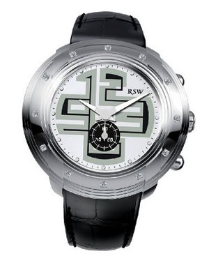 RSW 9130.BS.L1.25.D0 Volante 12 Diamond Stainless Steel Luminous Black Leather