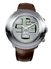 RSW 9130.BS.L9.52.00 Volante Stainless Steel Sunray Dial Luminous Brown Leather