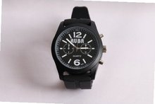 BARCELONA BLACK Unisex 100 Percent Silicone Textured Strap