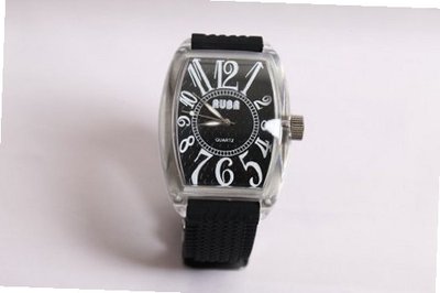 PARIS BLACK Unisex 100 Percent Silicone Textured Strap