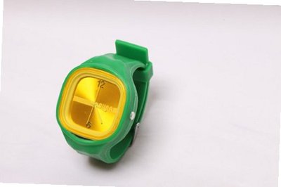 RUBR I FOREST/YELLOW Unisex Oversized Silicone Japanese Quartz