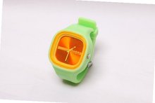 RUBR I LIME/ORANGE Unisex Oversized Silicone Japanese Quartz
