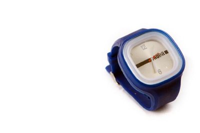 RUBR I NAVY Unisex Oversized Silicone Japanese Quartz