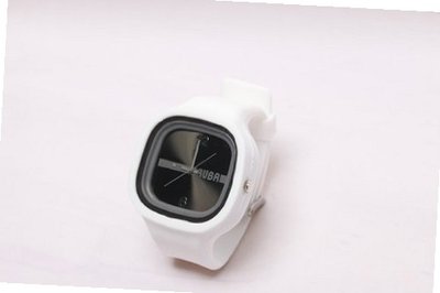 RUBR I WHITE/BLACK Unisex Oversized Silicone Japanese Quartz