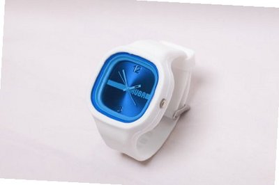 RUBR I WHITE/ROYAL Unisex Oversized Silicone Japanese Quartz