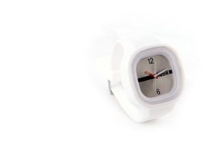 RUBR I WHITE Unisex Oversized Silicone Japanese Quartz