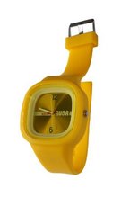 RUBR I YELLOW Unisex Oversized Silicone Japanese Quartz