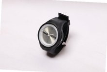 RUBR II BLACK/WHITE Unisex Oversized Silicone Japanese Quartz