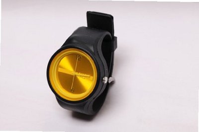 RUBR II BLACK/YELLOW Unisex Oversized Silicone Japanese Quartz