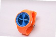 RUBR II ORANGE/ROYAL Unisex Oversized Silicone Japanese Quartz