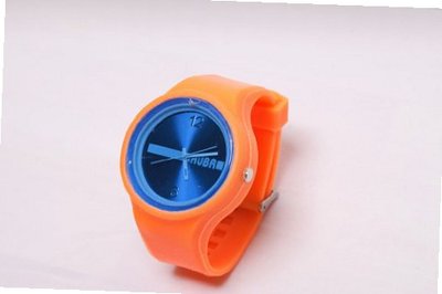 RUBR II ORANGE/ROYAL Unisex Oversized Silicone Japanese Quartz