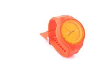 RUBR II ORANGE Unisex Oversized Silicone Japanese Quartz