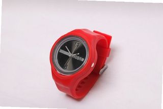 RUBR II RED/BLACK Unisex Oversized Silicone Japanese Quartz