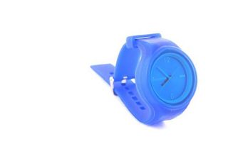 RUBR II ROYAL BLUE Unisex Oversized Silicone Japanese Quartz