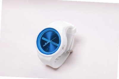 RUBR II WHITE/ROYAL Unisex Oversized Silicone Japanese Quartz