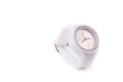 RUBR II WHITE Unisex Oversized Silicone Japanese Quartz
