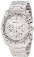 Rudiger R1000-04-001 Dresden Silver Luminous Dial Solid Steel Chronograph Tachymeter