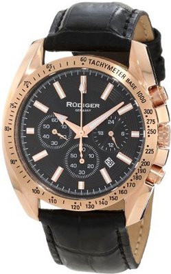 Rudiger R1000-09-007L Dresden Rose Gold Black Dial Chronograph Tachymeter