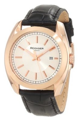 Rudiger R1001-09-001L Dresden Rose/Black Leather Date