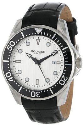 Rudiger R2000-04-001L Chemnitz Black IP Silver Luminous Dial