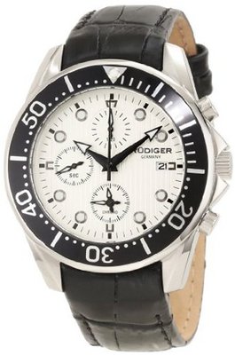 Rudiger R2001-04-001L Chemnitz Black IP Silver Dial Chronograph