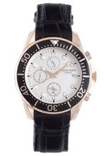 Rudiger R2001-09-001L Chemnitz Rose Gold IP Steel Case Silver Dial Chronograph