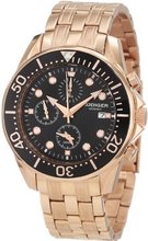 Rudiger R2001-09-007 Chemnitz Rose Gold IP Black Dial Chronograph