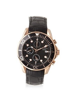 Rudiger R2001-09-007L Chemnitz Rose and Black Chronograph